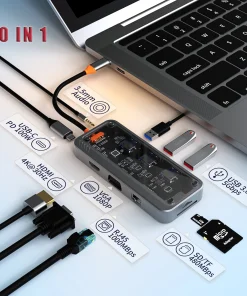 Adaptador USB-C HUB 4K 30Hz tipo C de Basix