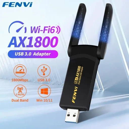 Adaptador USB Wi-Fi 6 1800Mbps FENVI