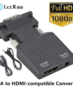 Adaptador VGA a HDMI 1080P VGA macho a HDMI hembra