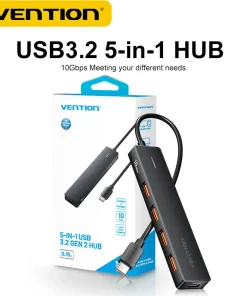 Adaptador Vention USB 3.2 de 4 puertos