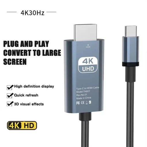 Adaptador cable Tipo C a HDMI 4k 30Hz