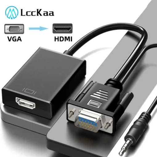 Adaptador convertidor VGA a HDMI 1080P