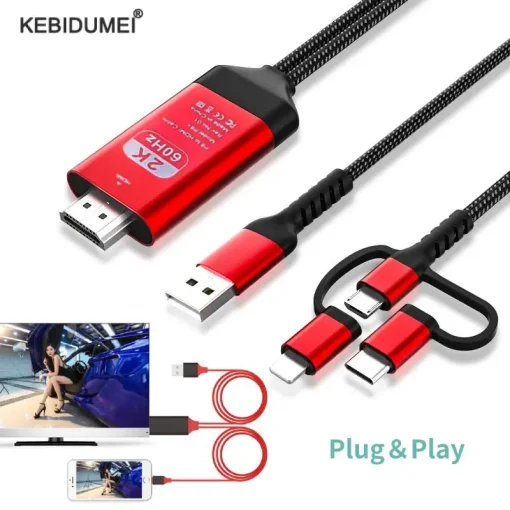 Adaptador convertidor de audio y vídeo HDMI HDTV