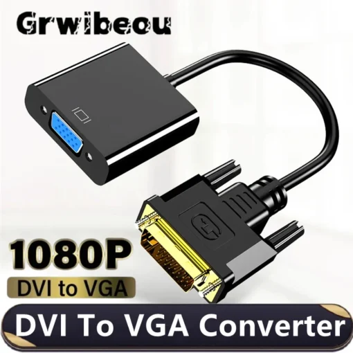 Adaptador de DVI a VGA Grwibeou