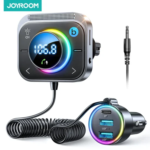 Adaptador de coche Bluetooth 5.3 FMAUX Bluetooth