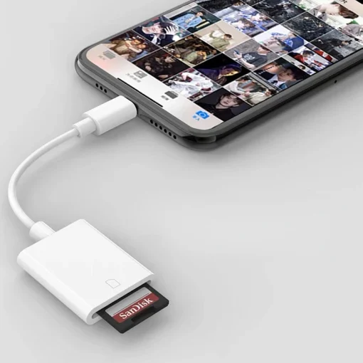 Adaptador de lector de tarjetas SD a Lightning para iPhone