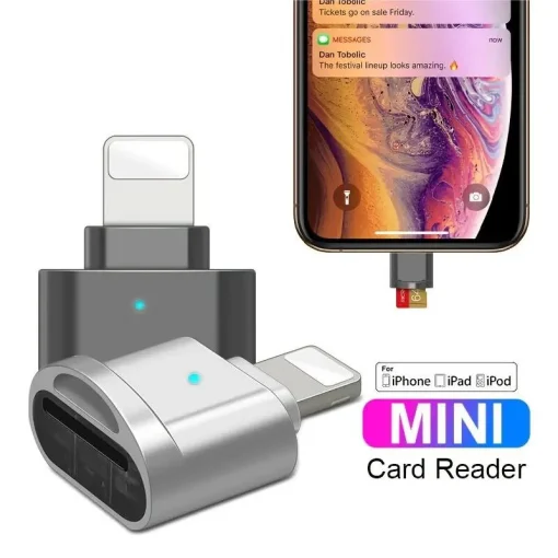 Adaptador mini tarjeta SD TF para lector de tarjetas Apple