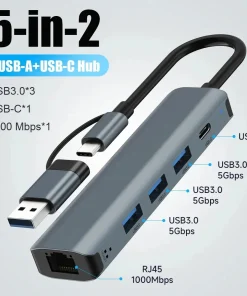 Adaptador multipuerto USB-C HUB USB-C USB-A