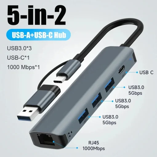 Adaptador multipuerto USB-C HUB USB-C USB-A