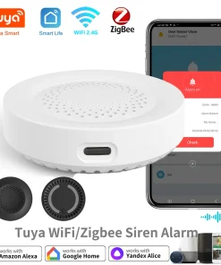 Alarma de sirena Tuya Zigbee WiFi para seguridad