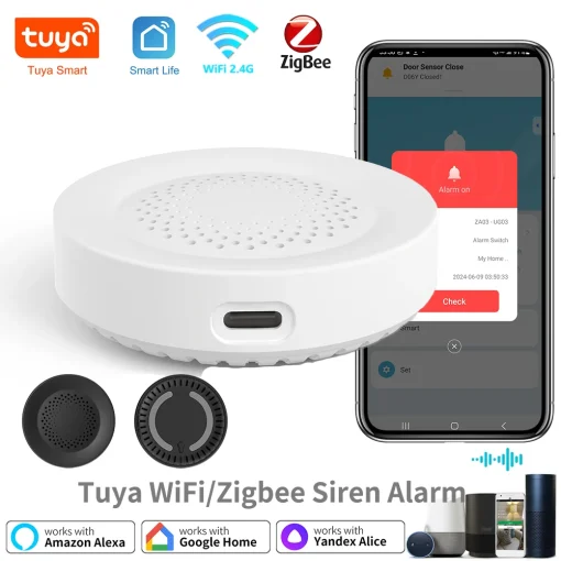 Alarma de sirena Tuya Zigbee WiFi para seguridad