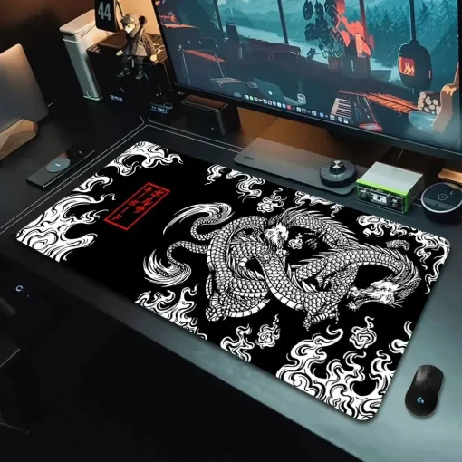 Alfombrilla grande para ratón gaming XXL Dragón japonés