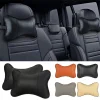 Almohada para cuello de coche de cuero sintético