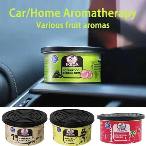 Ambientador para Autos 12 Aromas Latas Orgánicas Eliminador de Olores Esencial Larga Duración Fragancia Intensa Para el Hogar