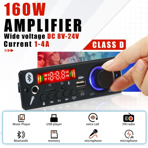 Amplificador Bluetooth 160W MP3