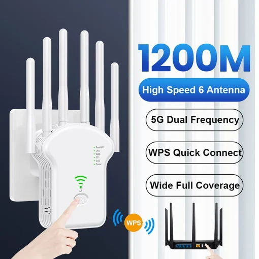 Amplificador de Señal WiFi Repetidor 1200Mbps