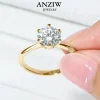 Anillo de compromiso solitario Moissanita 3.0CT Anziw