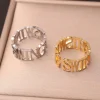 Anillo de doble nombre personalizado