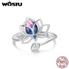 Anillo flor de loto plata 925 WOSTU