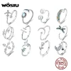 Anillos ajustables WOSTU Plata de ley 925, apilables