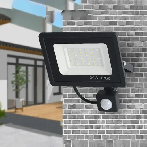 Antorcha LED PIR Sensor Blanco IP66