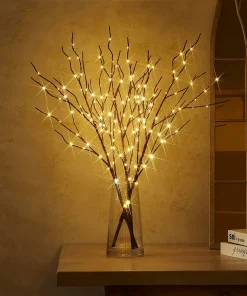 Árbol abedul 50 LED iluminado 80 CM