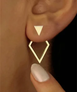 Aretes Geométricos minimalistas de 2 piezas