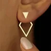 Aretes Minimalistas Geométricos, 2-en-1