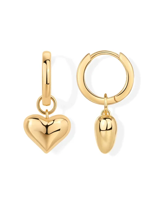 Aretes Shevalu de corazón para mujer