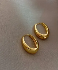 Aretes colgantes metálicos de moda para mujer LATS 2024