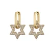 Aretes de aro geométricos color oro estrella de moda LOVBEAFAS