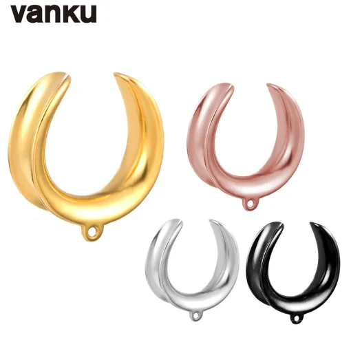 Aretes de doblez para perforación de orejas Vanku