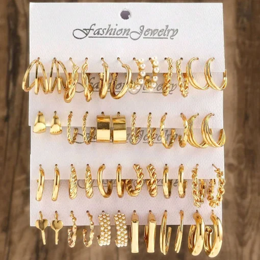 Aretes de moda, 48 pzasjuego