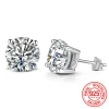 Aretes de plata 925 brillantes con moissanita D