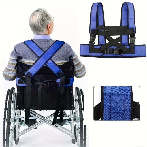 Arnés de silla de ruedas, correas de sujeción, camiseta ajustable