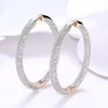 Aros Oro Zircon Plata Ley 925 Mujer