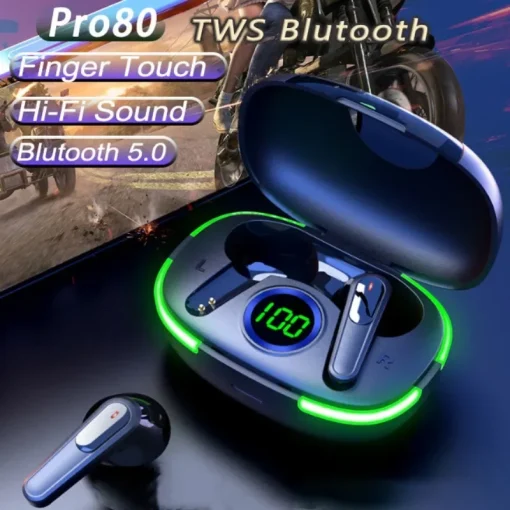 Auriculares inalámbricos Bluetooth 5.3 Pro80 TWS