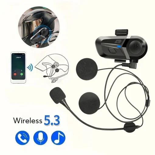 Auriculares para casco de moto Bluetooth 5.3