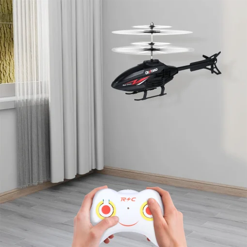 Avión eléctrico de juguete para niños Helicóptero de juguete con control remoto con luz para regalo de juguete de niños Avión eléctrico de juguete RC