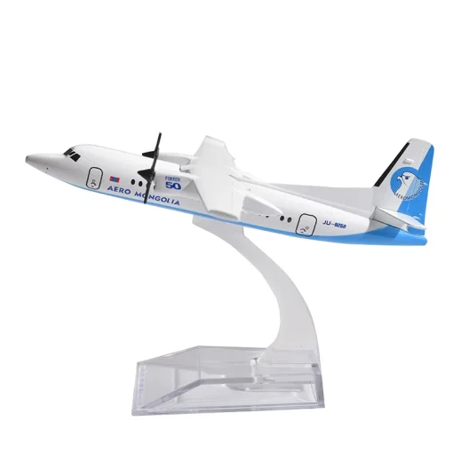 Avión miniatura modelo F50 Aero Mongolia Fokker 16 cm