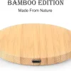 Bamboo Wood Qi 15W Cargador Inalámbrico