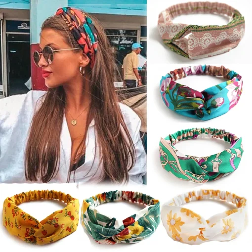 Bandas de pelo bohemias de verano para chica de moda