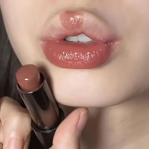 Barra de labios rojo marrón duradera