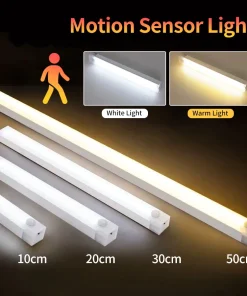 Barras de luz LED con sensor de movimiento PIR recargable