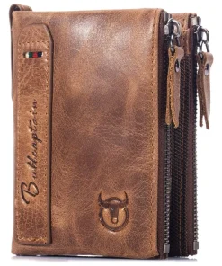 Billetera de cuero genuino BULLCAPTAIN para hombre