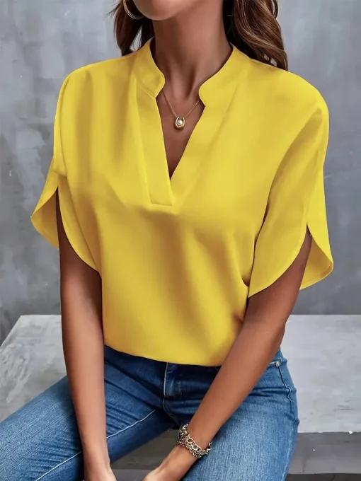 Blusa elegancia de gasa primavera verano