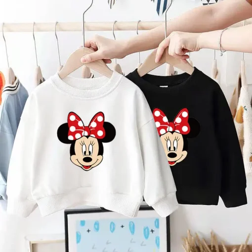 Blusa larga Minnie para niña primaveraotoño