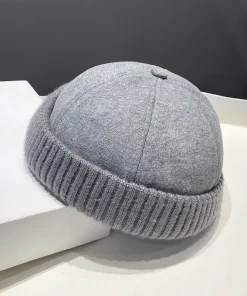 Boina otoñoinvierno, gorro piel de melón versátil