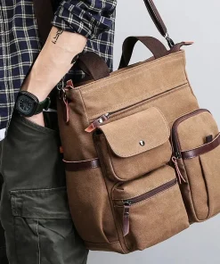 Bolsa bandolera Messenger de lona para hombre unisex