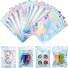 Bolsas autosellables de mylar holográficas 100pcs